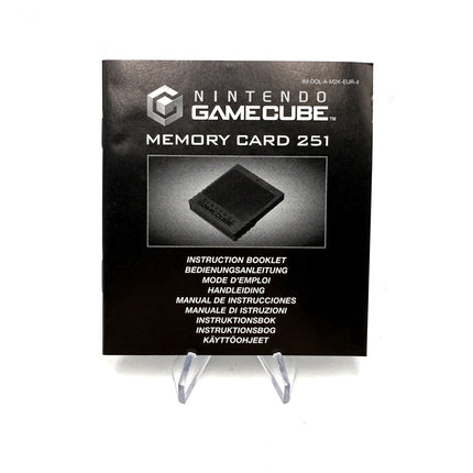 Notice Memory Card 251 Nintendo Gamecube
