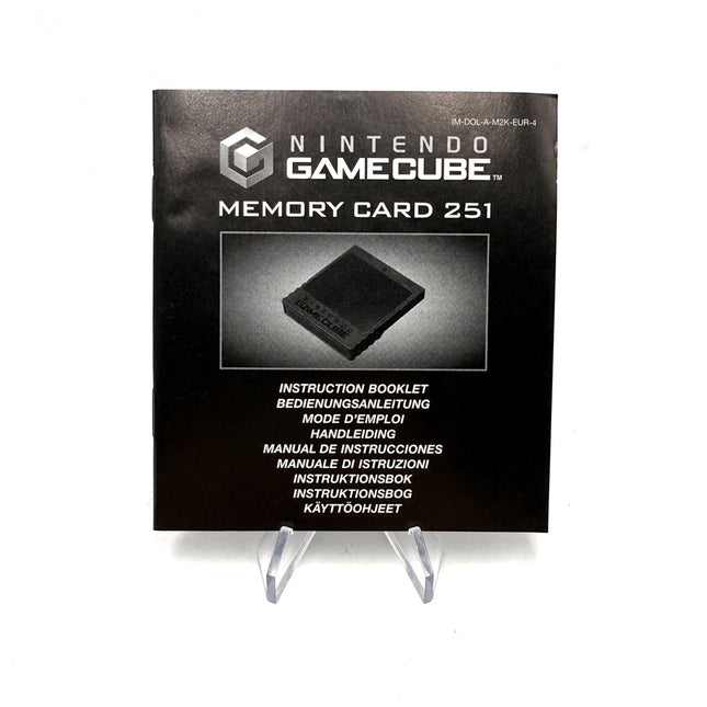 Notice Memory Card 251 Nintendo Gamecube