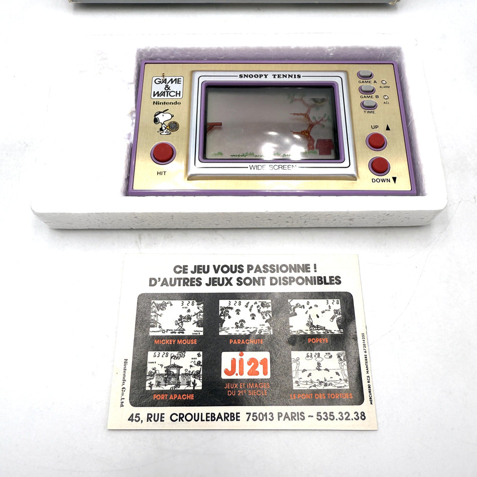 Snoopy Tennis Wide Screen Game & Watch (Ji 21) – Retromania