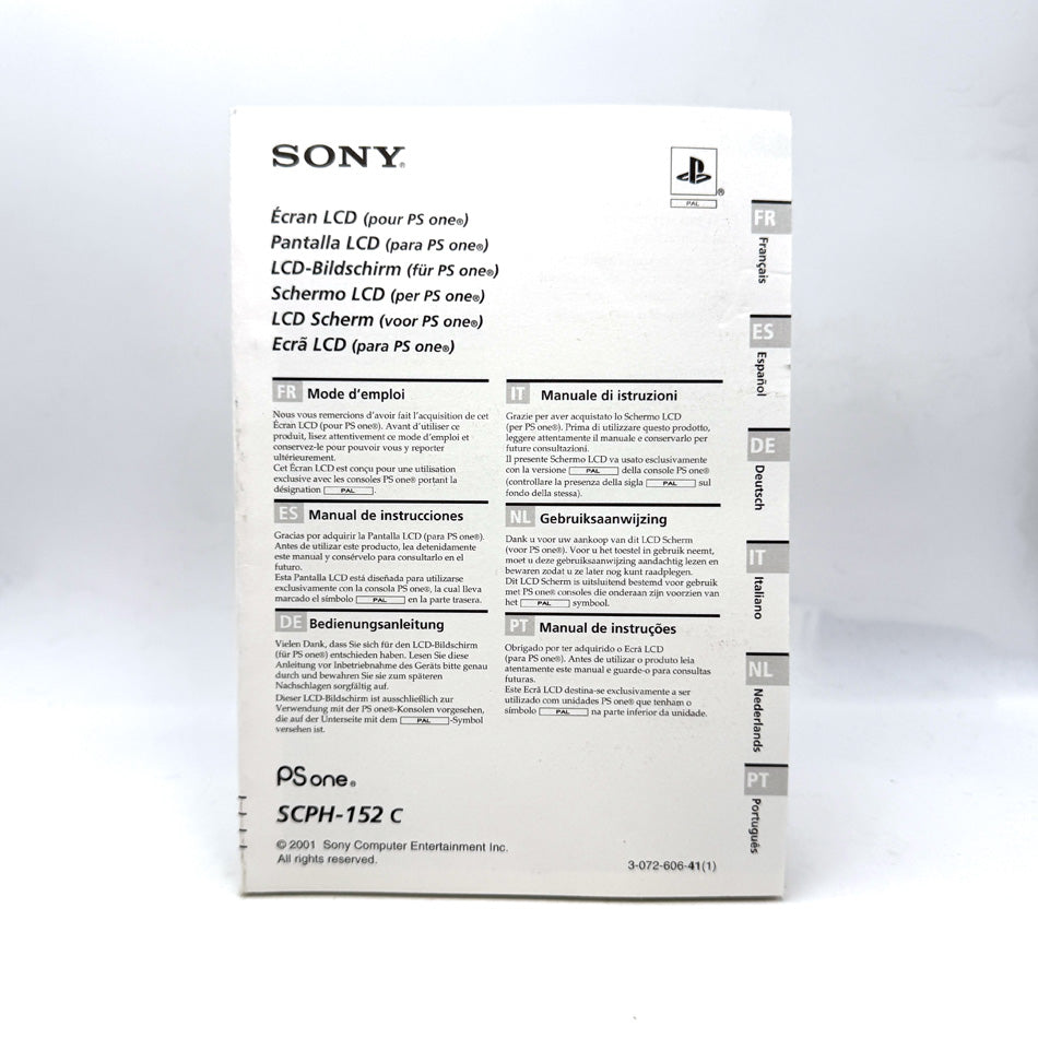 Notice Sony LCD Monitor 5 Inch (SCPH-152 C)