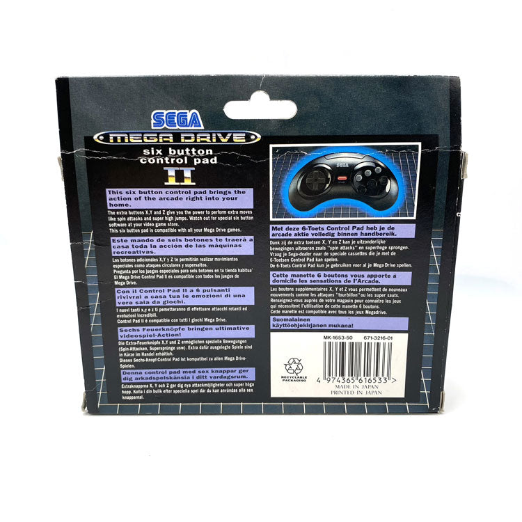 Boite et notice Manette 6 Boutons Sega Megadrive