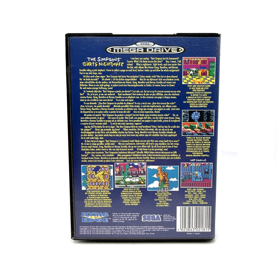 The Simpsons Bart's Nightmare Sega Megadrive