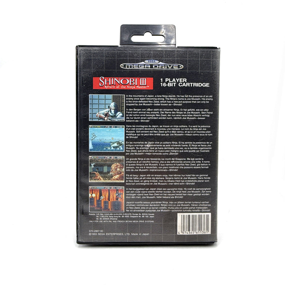 Shinobi III Return Of The Ninja Master Sega Megadrive (RARE)