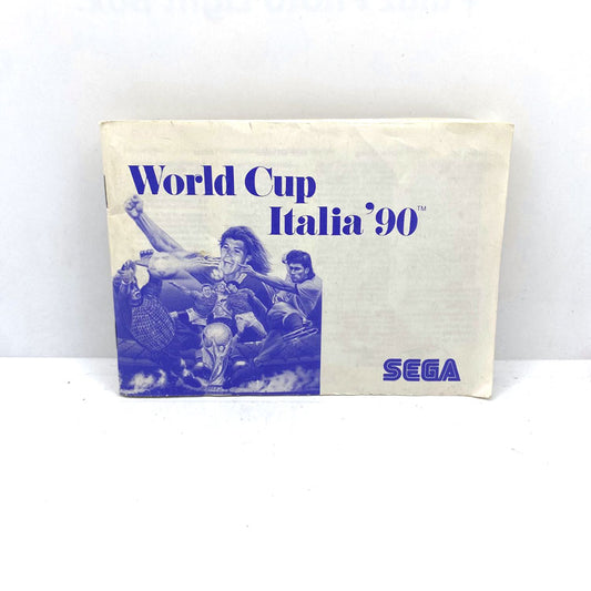 Notice World Cup Italia 90 Sega Master System