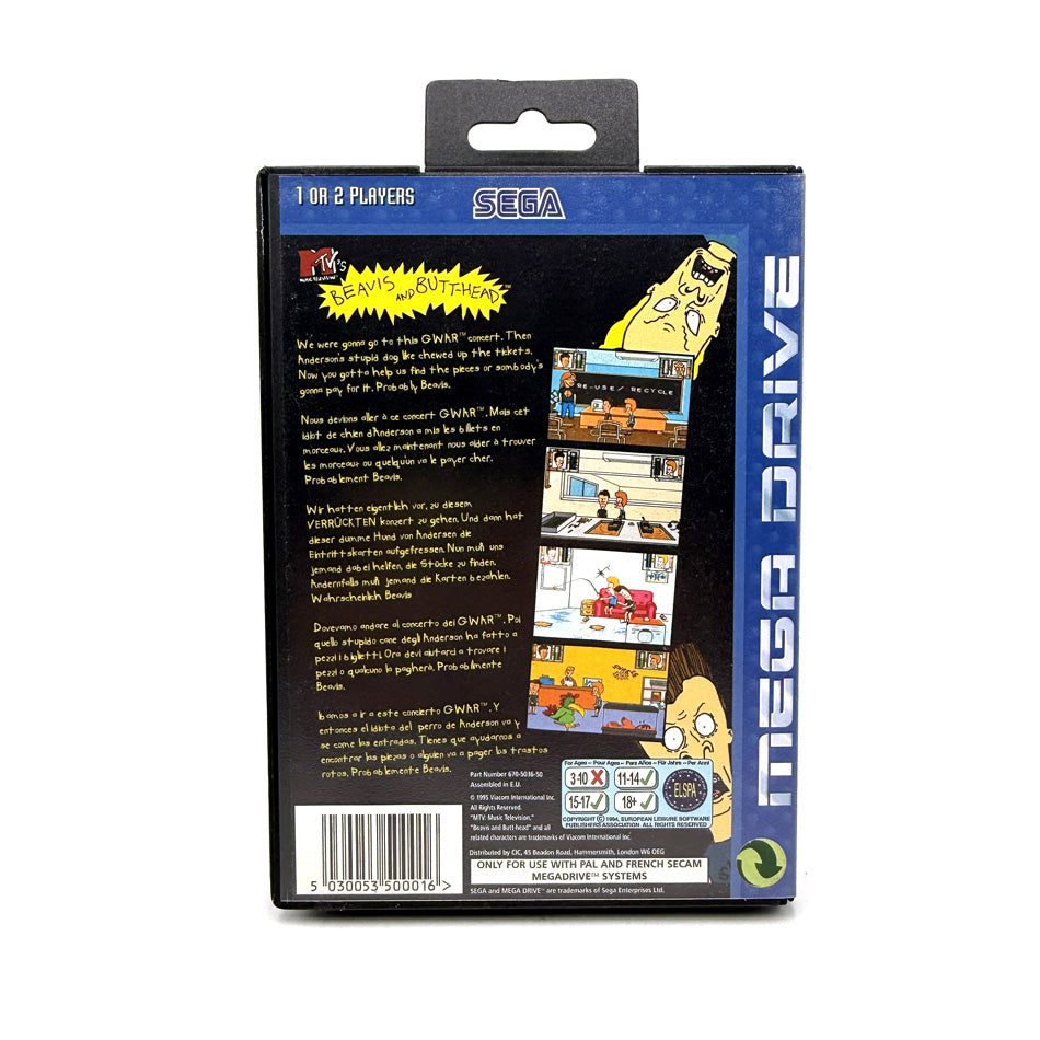 MTV's Beavis And Butt-Head Sega Megadrive