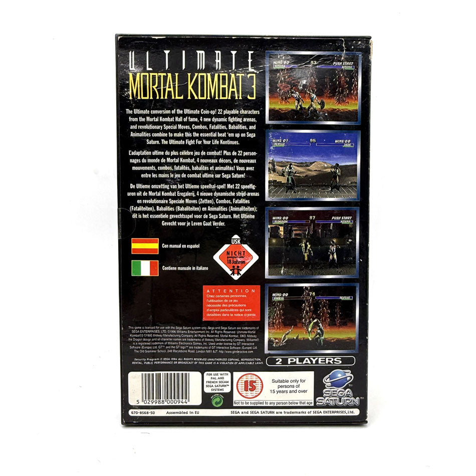 Ultimate Mortal Kombat 3 Sega Saturn