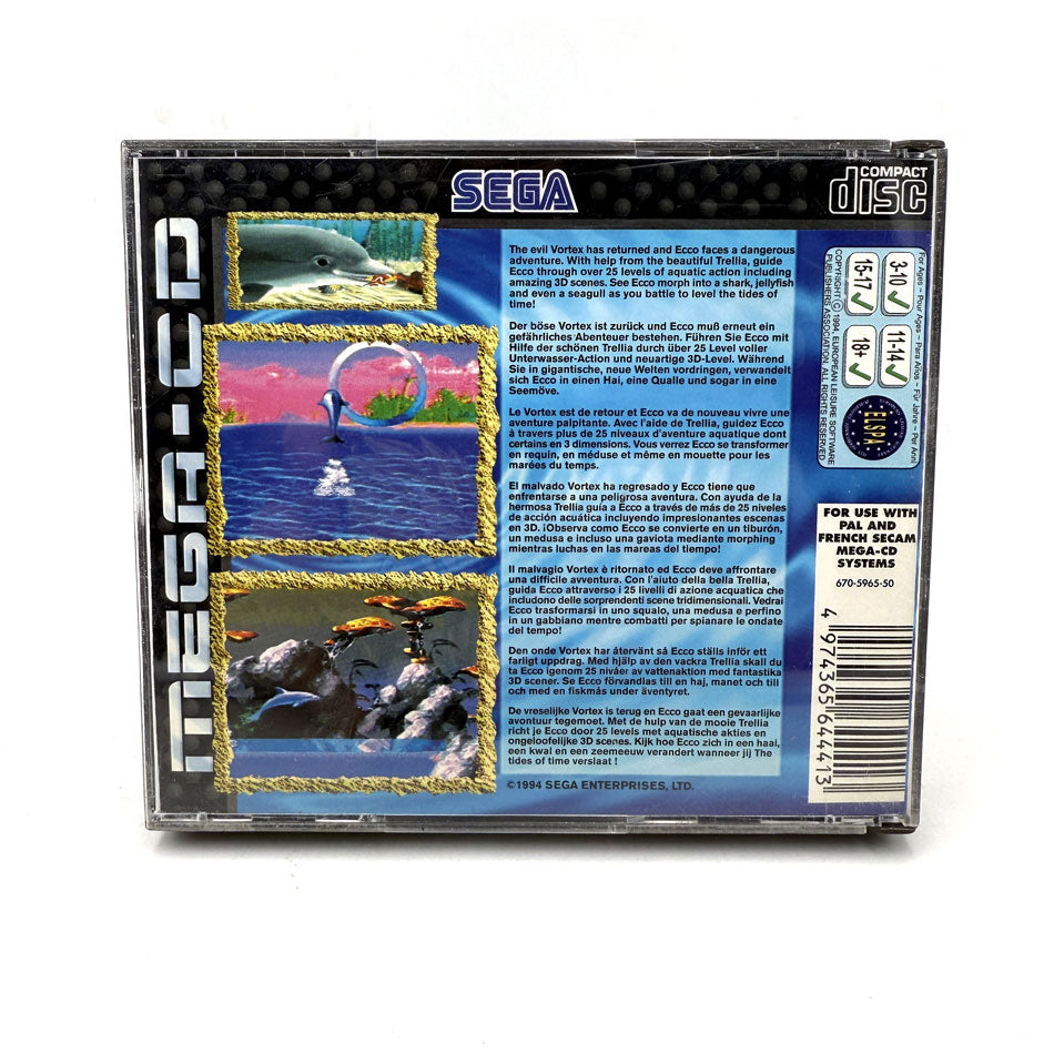 Ecco The Tides Of Time Sega Mega-CD (RARE)