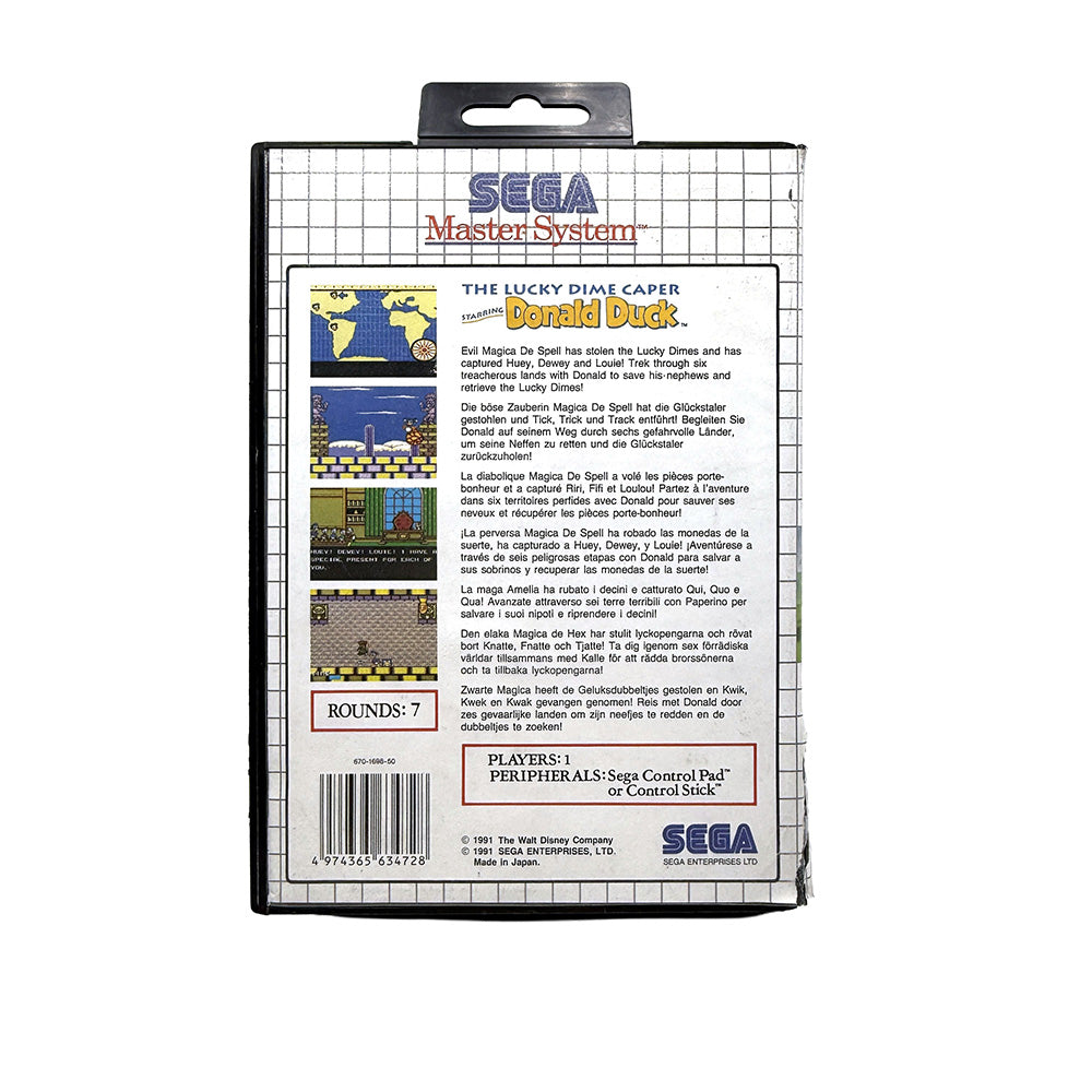 The Lucky Dime Caper Starring Donald Duck Sega Master System
