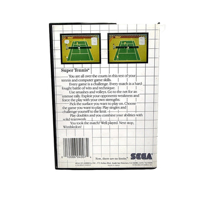 Super Tennis The Sega Card Sega Master System