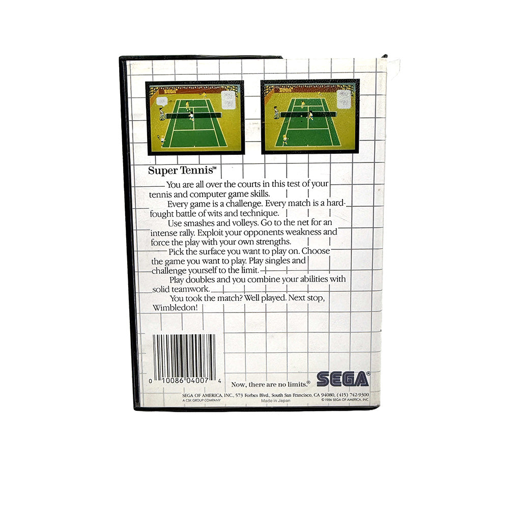 Super Tennis The Sega Card Sega Master System