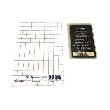 Super Tennis The Sega Card Sega Master System