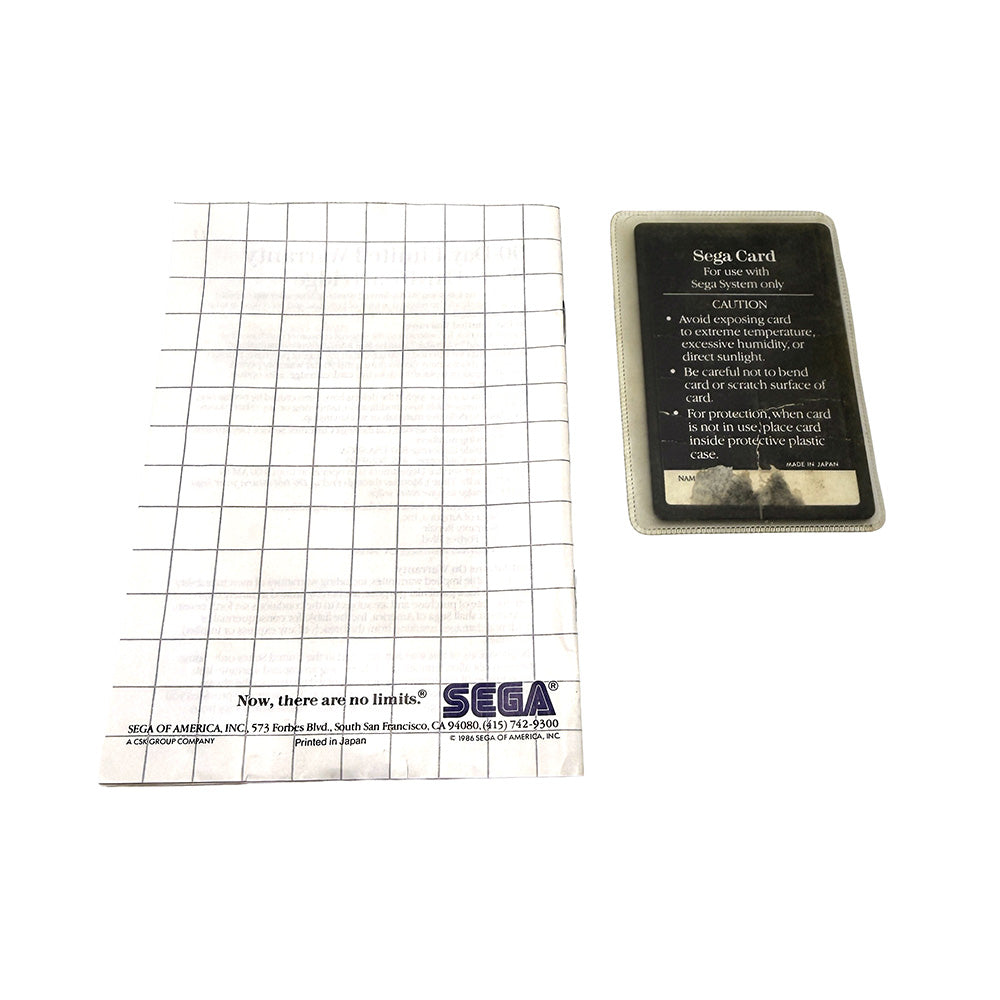 Super Tennis The Sega Card Sega Master System