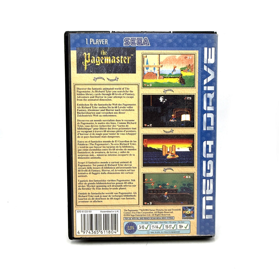 The Pagemaster Sega Megadrive