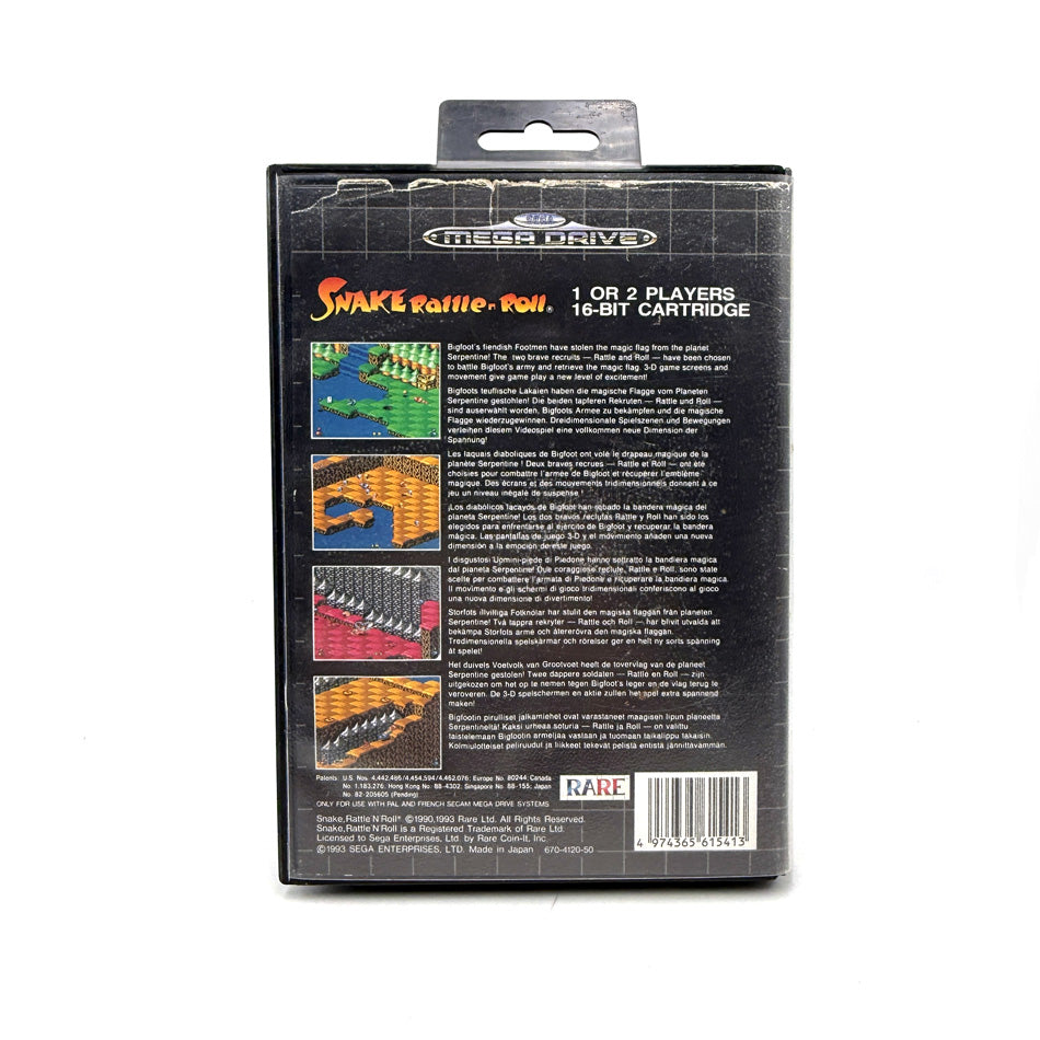 Snake Rattle N Roll Sega Megadrive