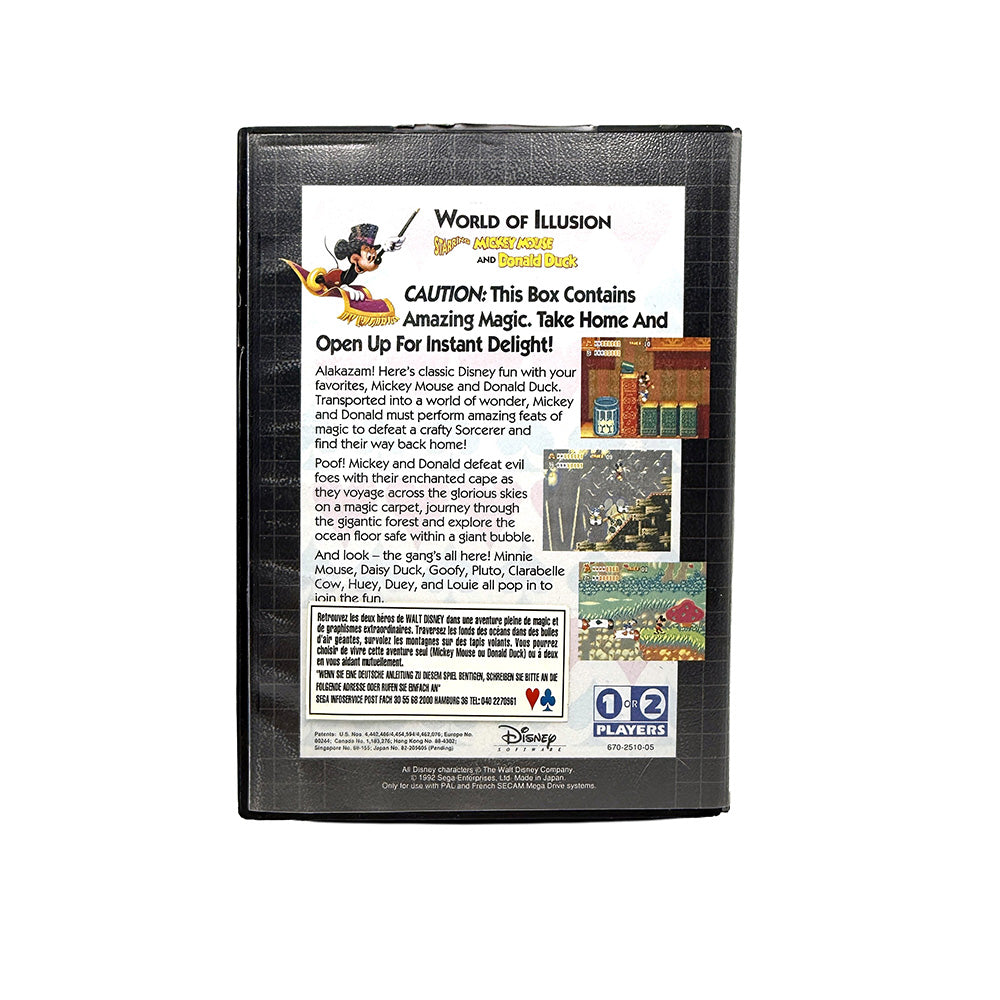 World of Illusion Starring Mickey Mouse and Donald Duck Sega Megadrive