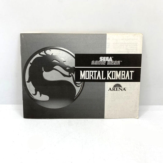 Notice Mortal Kombat Sega Game Gear