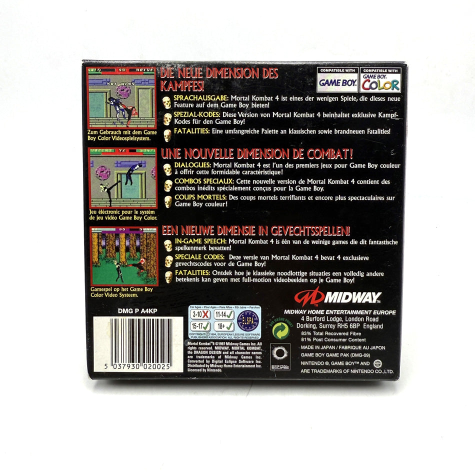 Mortal Kombat 4 Nintendo Game Boy Color