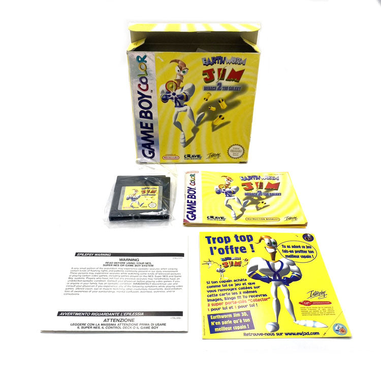 Earthworm Jim Menace 2 The Galaxy Nintendo Game Boy Color