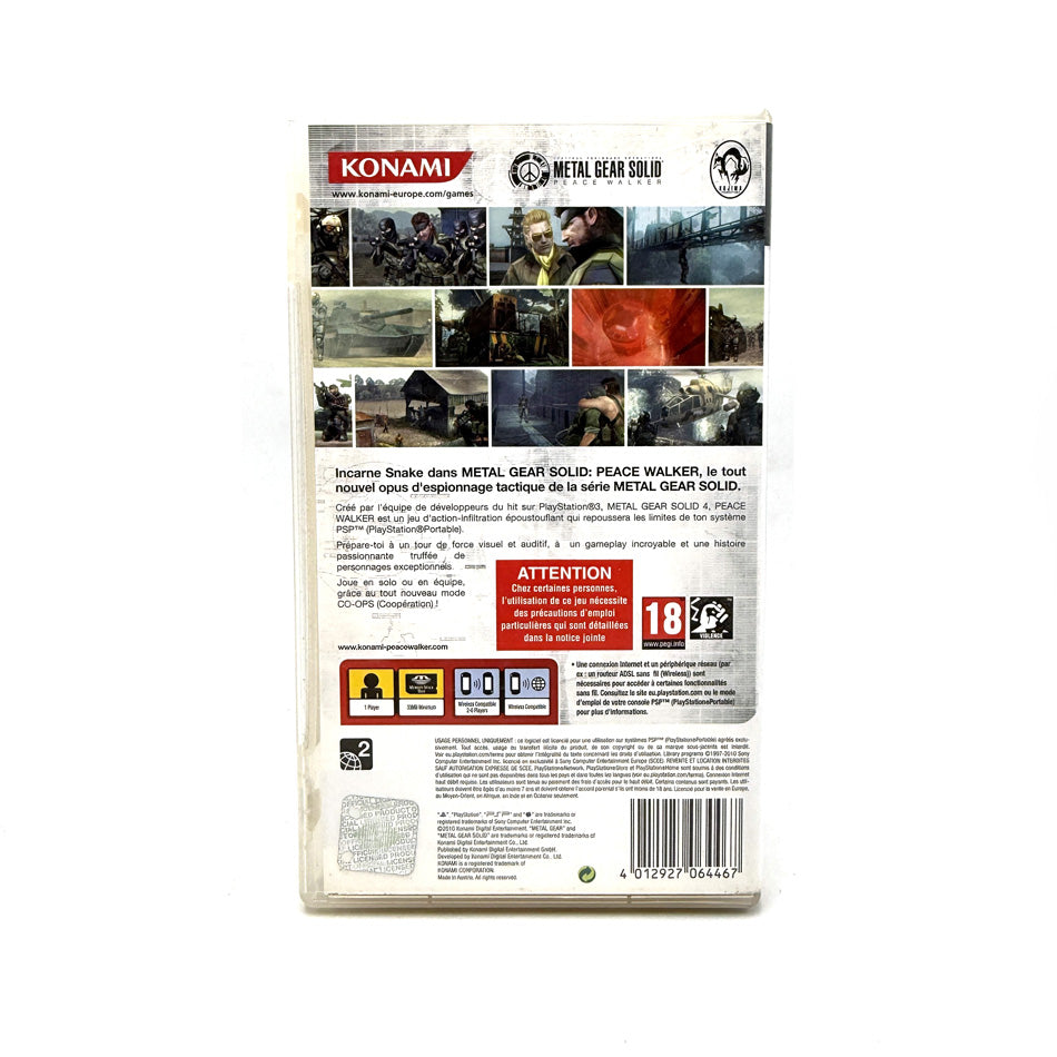 Metal Gear Solid Peace Walker Playstation PSP 