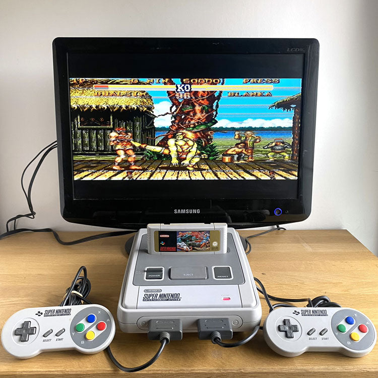 PAL Super Nintendo with street fighter no power cord deals