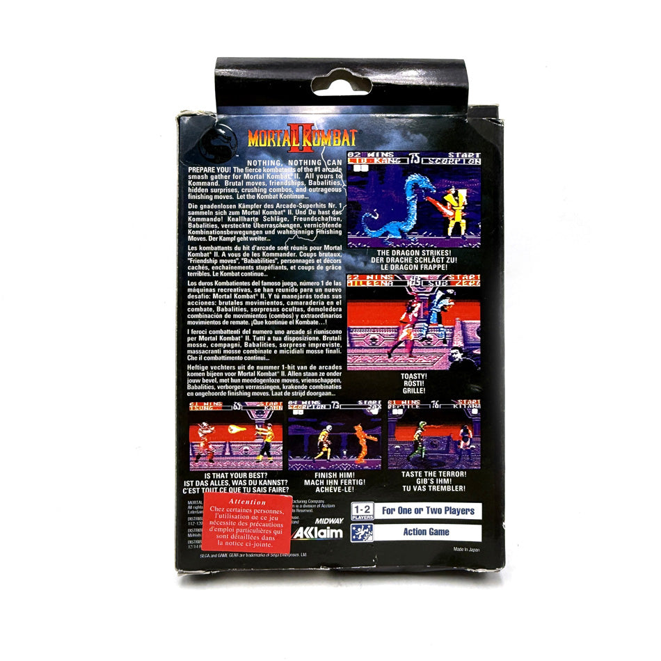 mortal kombat 2 game gear Mortal Kombat II Sega Game Gear – Retromania