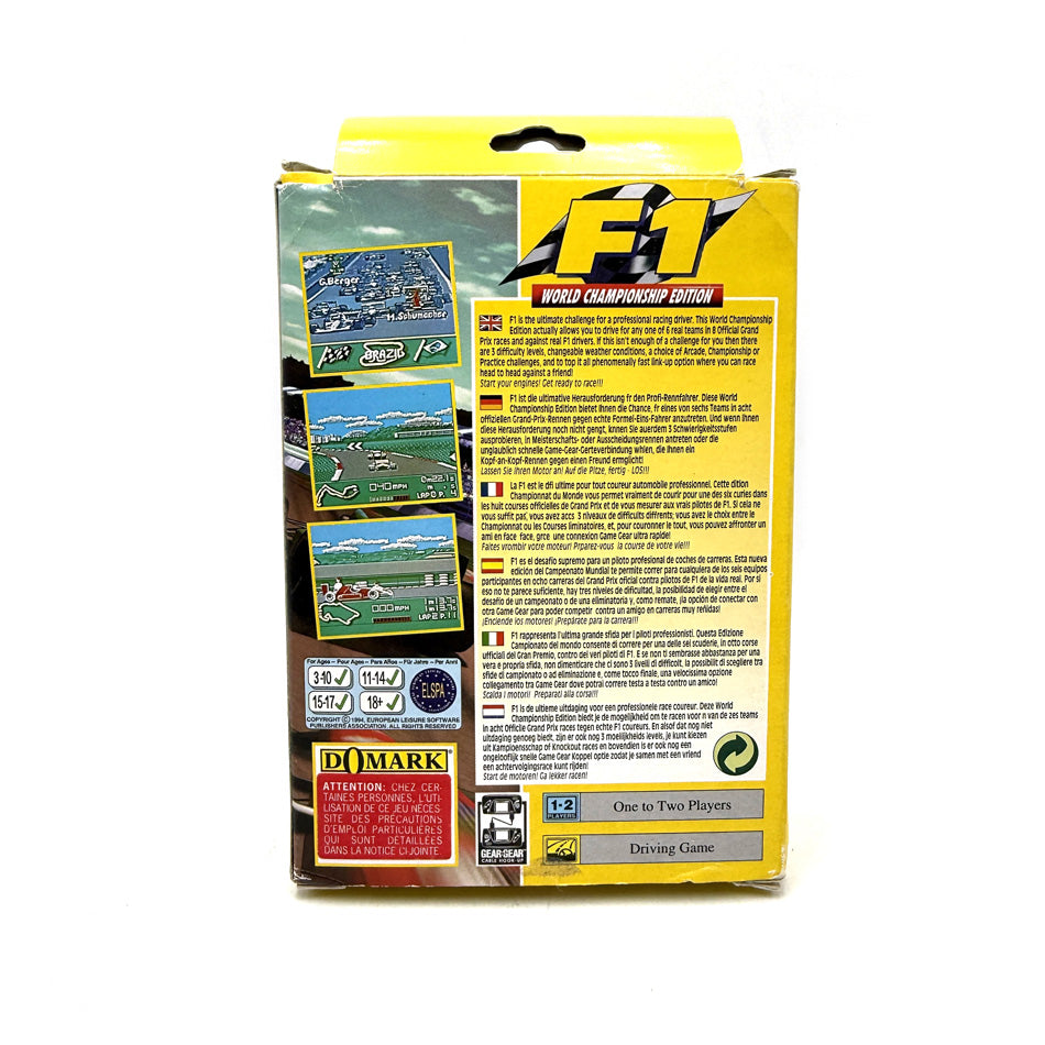 F1 World Championship Edition Sega Game Gear