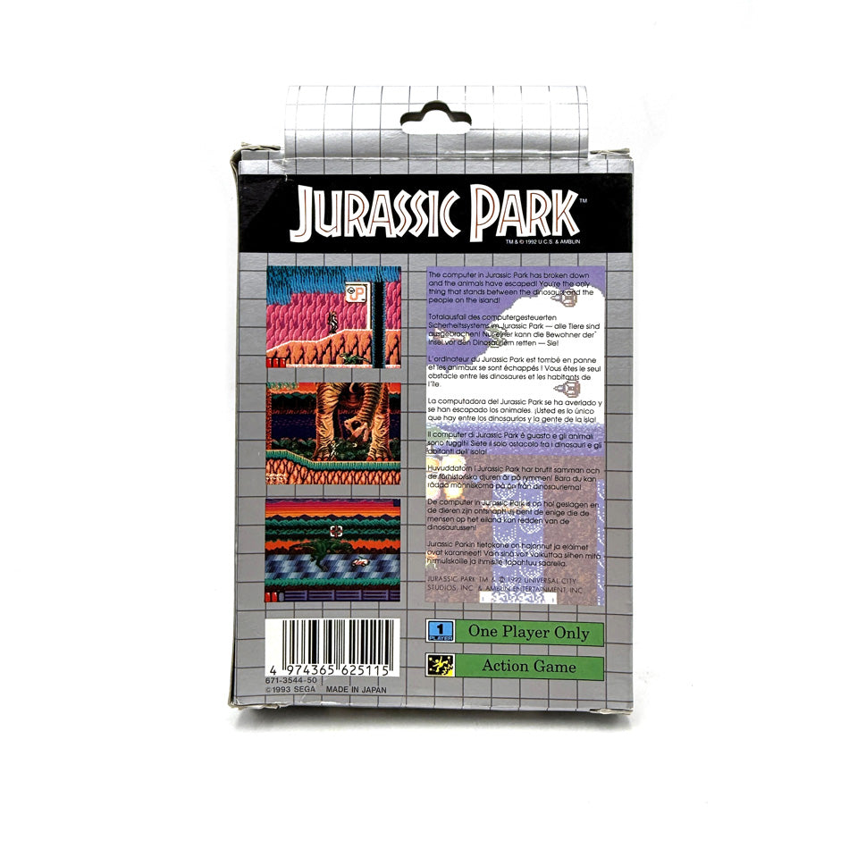 Jurassic Park Sega Game Gear