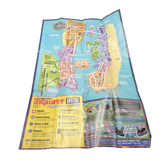 Poster Carte GTA Vice City Stories Playstation PSP