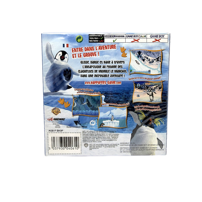 Happy Feet Game Boy Advance neuf sous blister – dos de la boîte