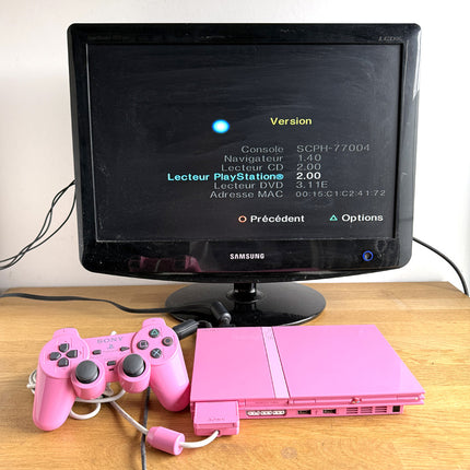 Console Playstation 2 Slim Pink Edition (SCPH-77004) + 2 Manettes + Carte mémoire