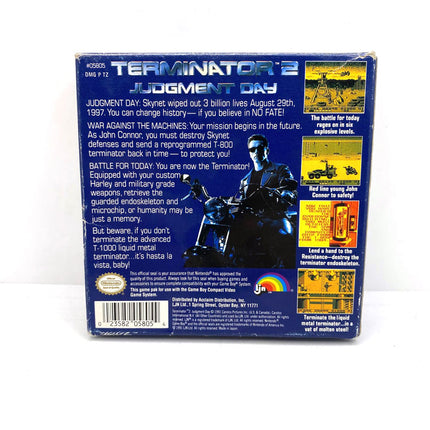 T2 Terminator 2 Judgment Day Nintendo Game Boy