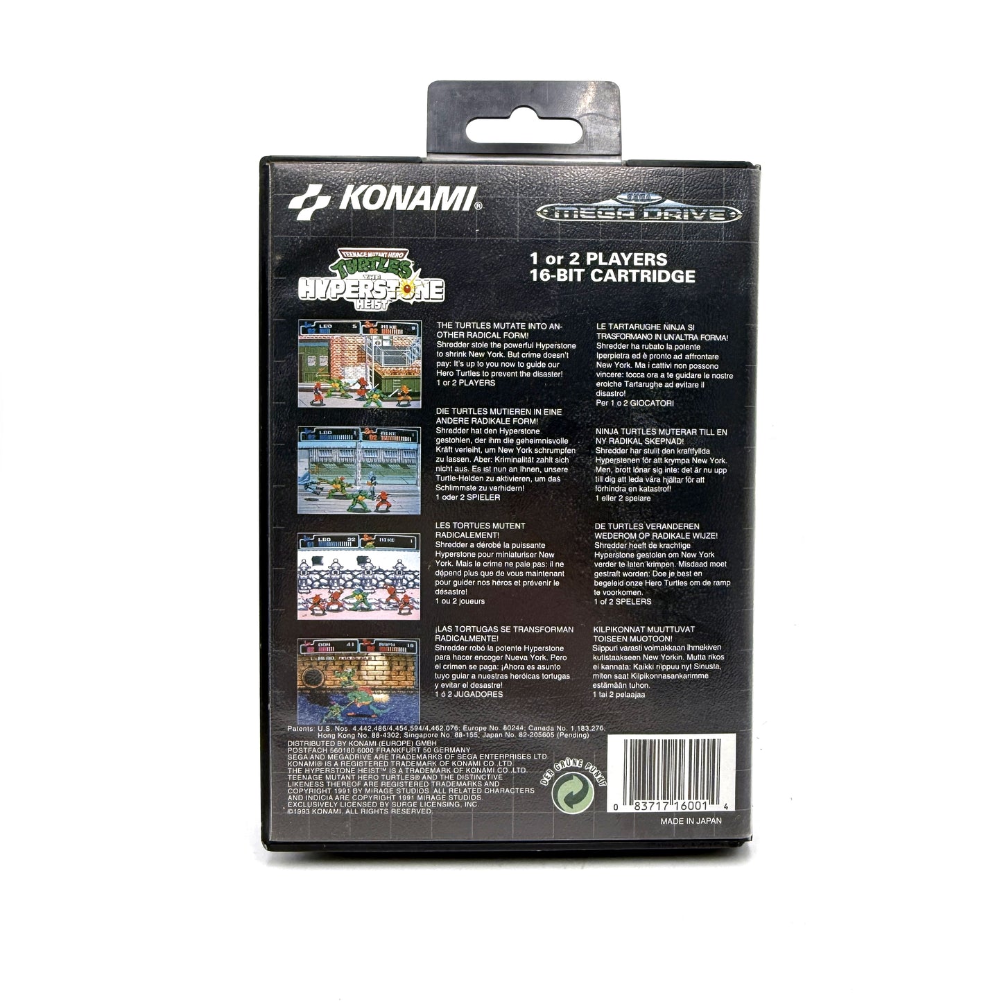 Teenage Mutant Hero Turtles The Hyperstone Heist Sega Megadrive (RARE)