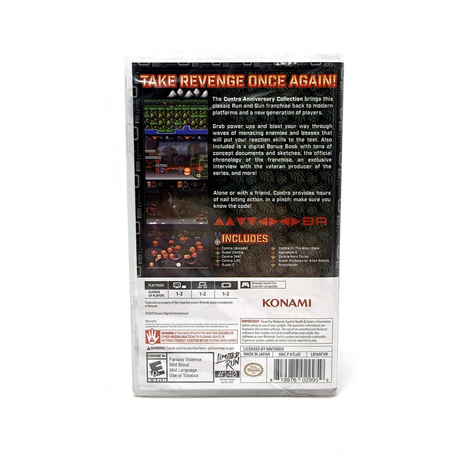 Contra Anniversary Collection Nintendo Switch
