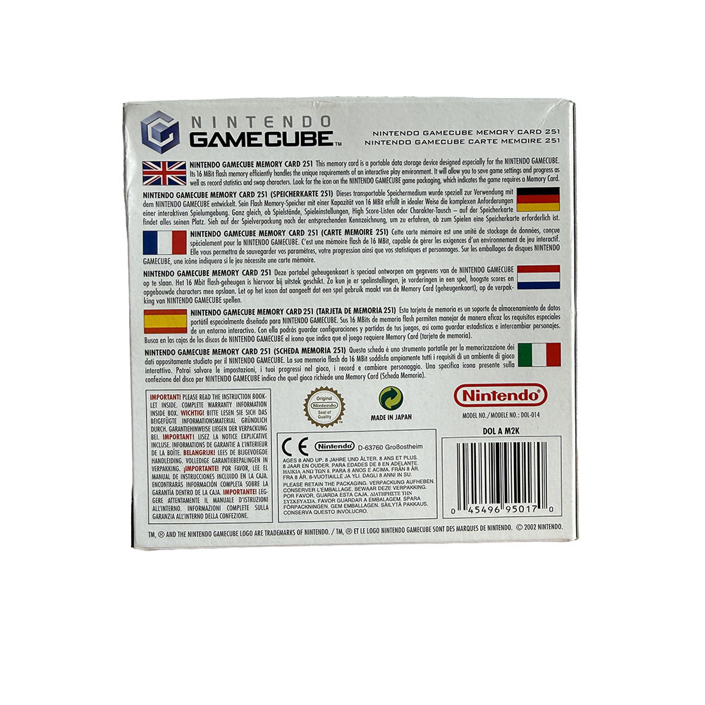 Carte mémoire 251 Blocs Nintendo Gamecube Noire (DOL-014)
