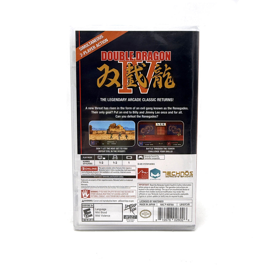 Double Dragon IV Nintendo Switch