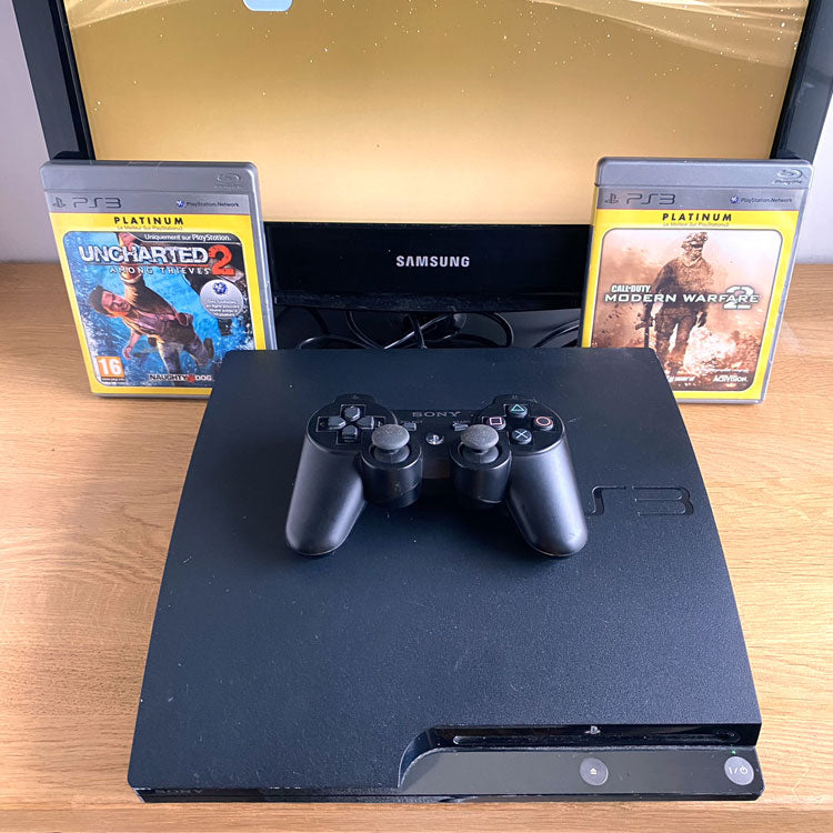 Console Playstation 3 Slim 120 Go (CECH-2004A) + 2 jeux