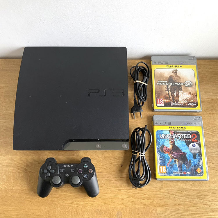 Console Playstation 3 Slim 120 Go (CECH-2004A) + 2 jeux