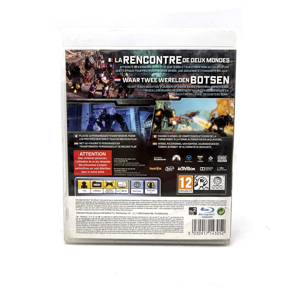 Transformers Rise Of The Dark Spark Playstation 3