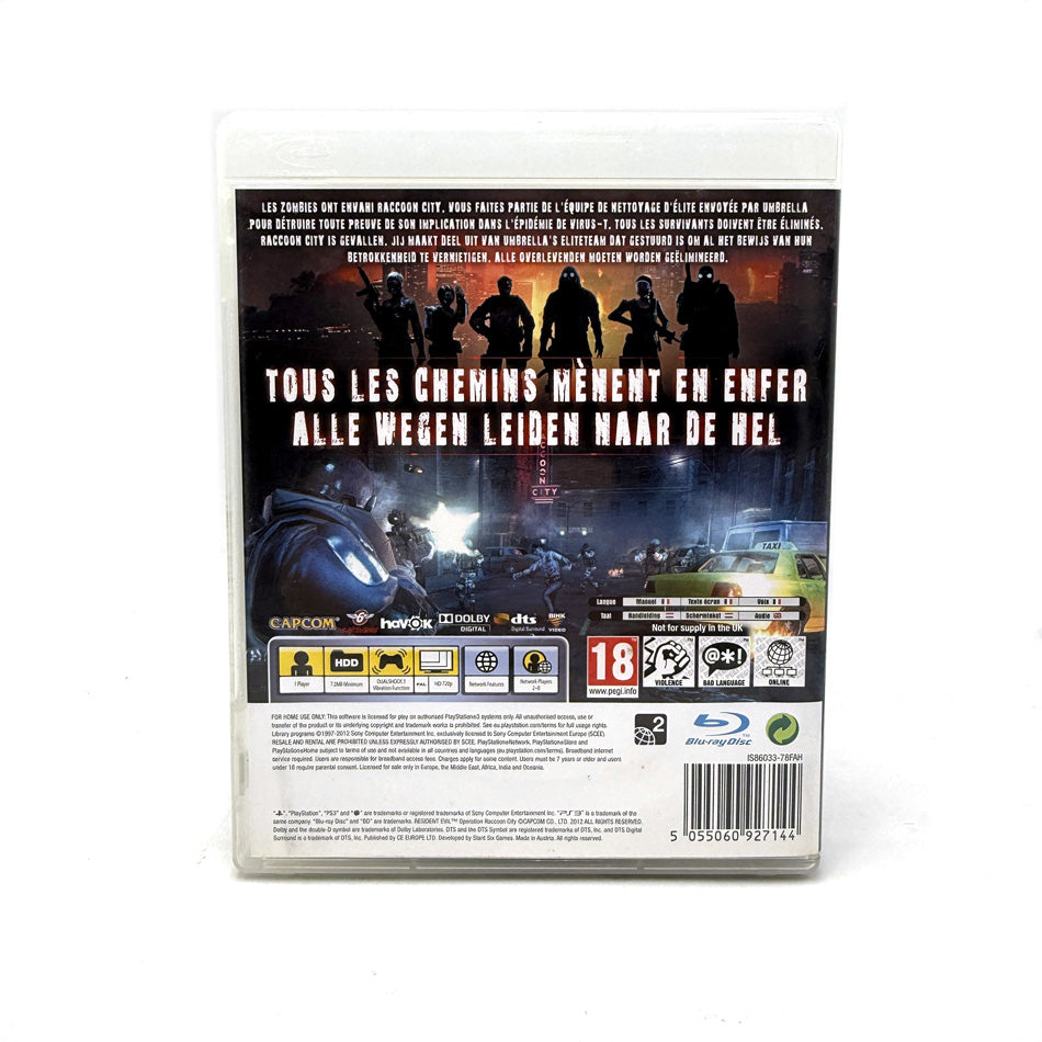 Resident Evil Operation Raccoon City Playstation 3
