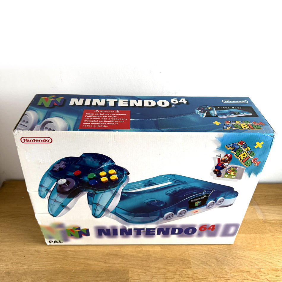 Console Nintendo 64 Clear Blue Super Mario 64 Pack (RARE)
