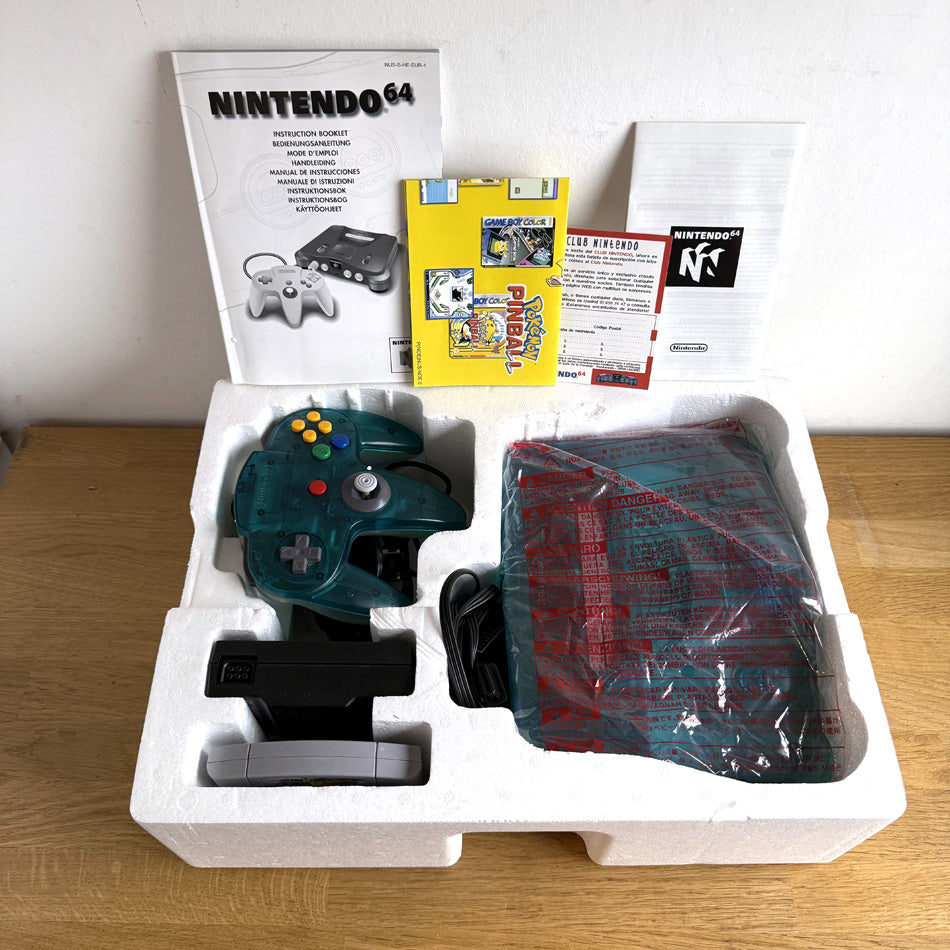 Console Nintendo 64 Clear Blue Super Mario 64 Pack (RARE)