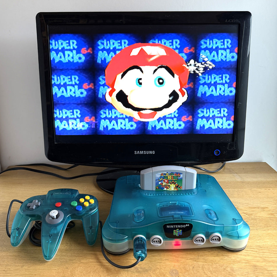 Console Nintendo 64 Clear Blue Super Mario 64 Pack (RARE)