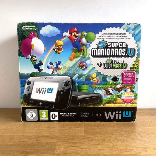 Console Nintendo Wii U 32 Go Black Edition New Super Mario Bros U + New Super Luigi U Pack