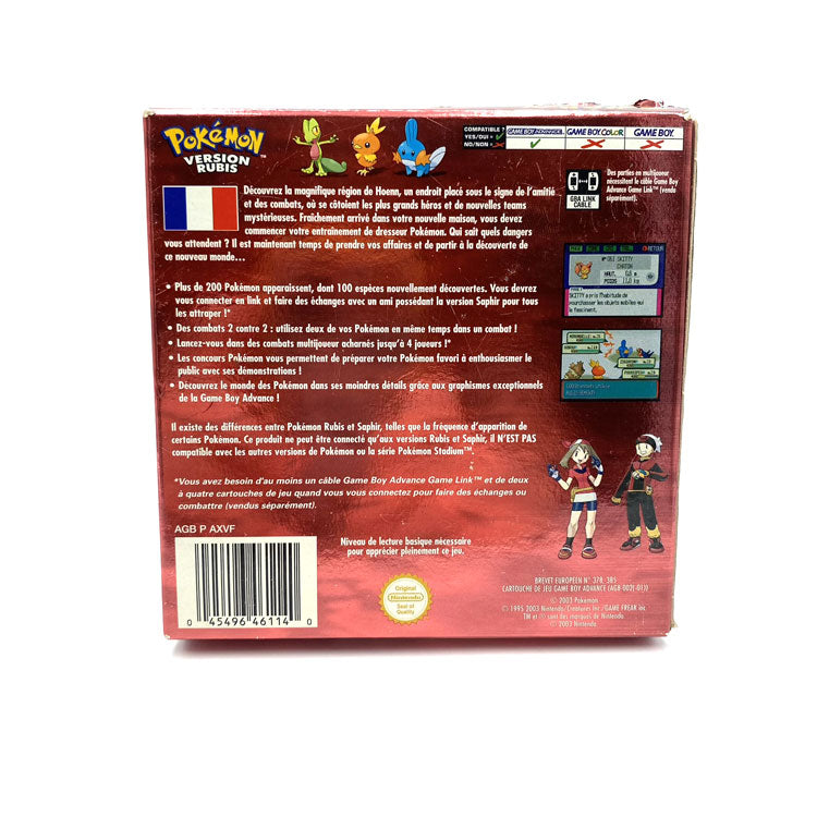 Pokemon Version Rubis Nintendo Game Boy Advance