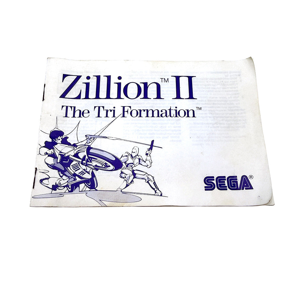 Notice Zillion II The Tri Formation Sega Master System