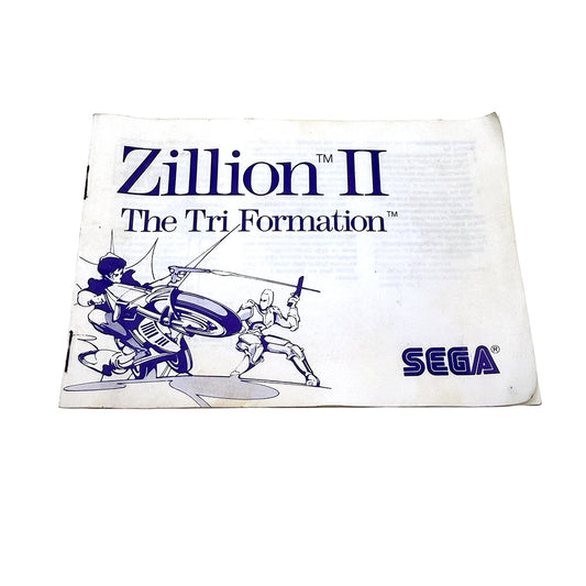 Notice Zillion II The Tri Formation Sega Master System