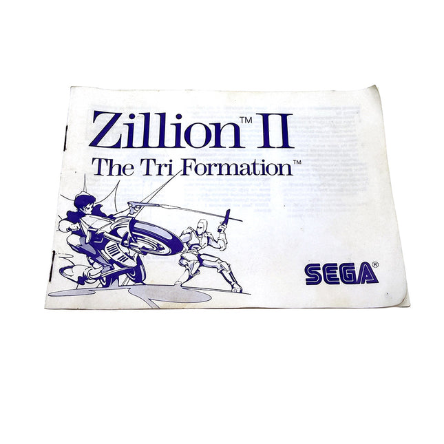Notice Zillion II The Tri Formation Sega Master System