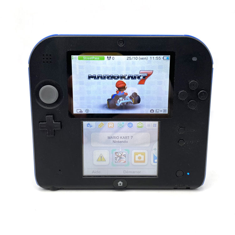 Blue Nintendo 2DS and Mario kart 7 bundle selling