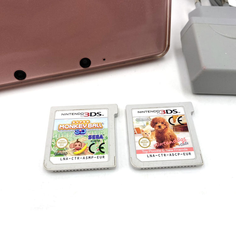 Console Nintendo 3DS Coral Pink + 2 jeux