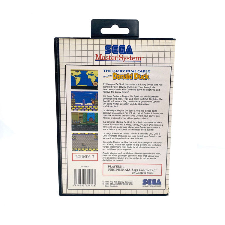 The Lucky Dime Caper Starring Donald Duck Sega Master System